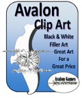 Avalon Clip Art: Black & White Filler PDF