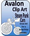 Avalon Clip Art: Steam Punk Cars PDF