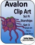 Avalon Clip Art—Sci Fi: Starships, Set 3 PDF