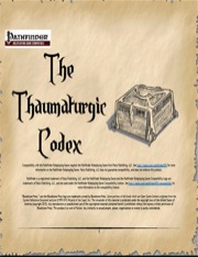 The Thaumaturgic Codex (PFRPG) PDF