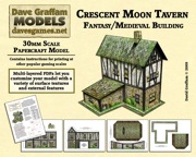 Crescent Moon Tavern 30mm Paper Model PDF