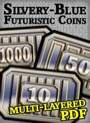 Futuristic Coins Silvery-Blue Set PDF