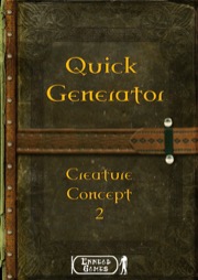 Quick Generator Creature Concept 2 PDF