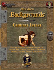 5th Edition Backgrounds: Criminal Intent (5E) PDF