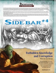 Sidebar #4—Forbidden Knowledge and Corruption (PFRPG) PDF