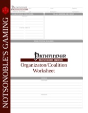 Organization Worksheet (PFRPG) PDF