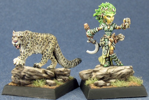 Snow Leopard D&D Miniature Dungeons Dragons pathfinder lion giant druid cat 26 Z 