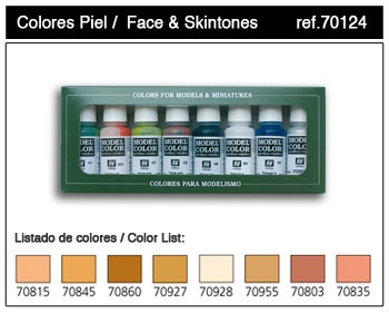 Model Color Set: Face & Skin Tones (8)