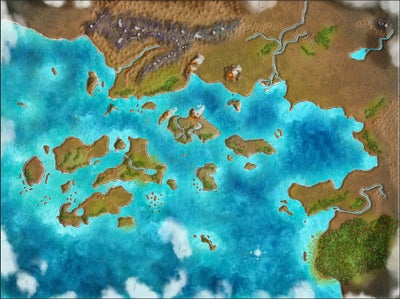 A geographic map of the land of Iblydos