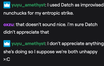 Screenshot of a gameplay conversation