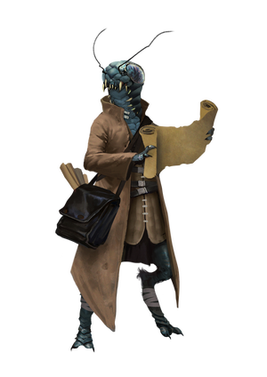 Moscaru - Illustration by Michele Esposito A shirren in a long duster holding a map.