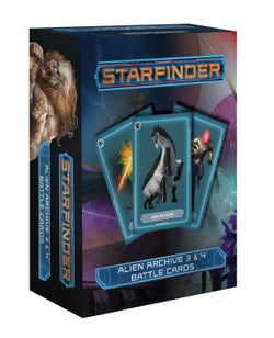 Starfinder Alien Archive 3 and 4 battle cards