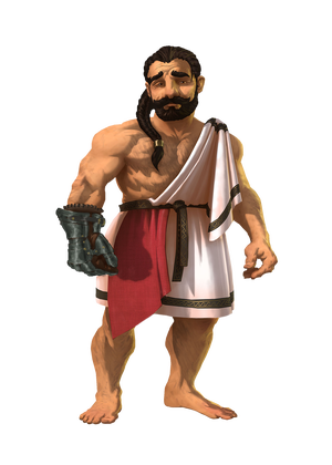 Grundinnar, Art by Sammy Khalid : Grundinnar, dwarven god of friendship, alliance, family, and truth. He is a dwarven man with dark skin and wearing a single gauntlet. He looks peaceful