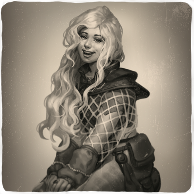 Illustration by Gunship Revolution : A light writer photograph plate of Lythea the merfolk