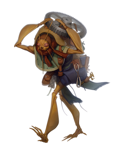 Illustration by Gunship Revolution. A full body illustration of surki , Whose Antenna Is Askew also known as Ten , the Zoetropes mechanic