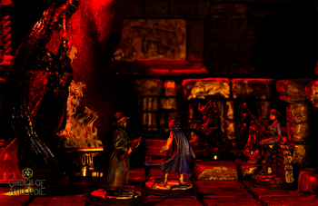 A close up of the hellforge mini figure