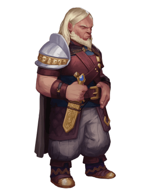 Fullbody art of Krohan Veldollow. Art by: Mylene Bertrand