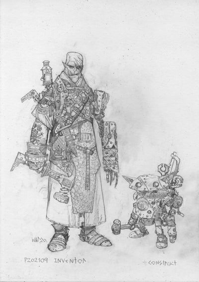 pathfinder guns and gears second edition playtest inventor iconic with with a small construct