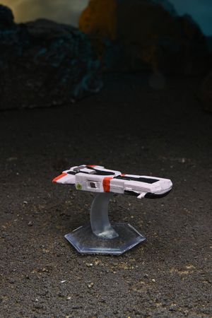 White and Orange Drake ship mini figure