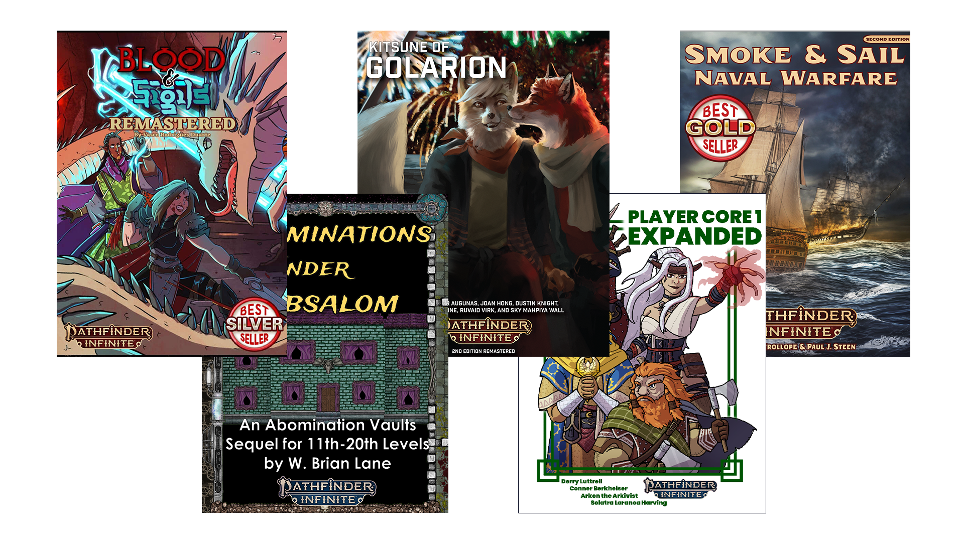 A spread of the covers for the Infinite Masters