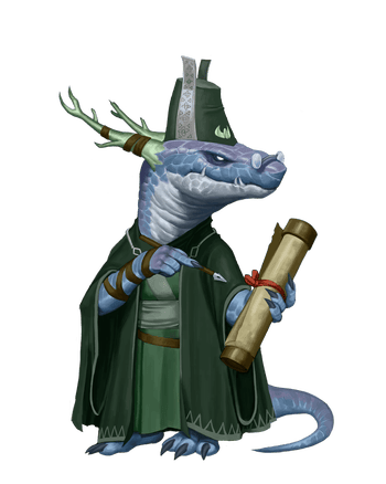 the imperial dragon’s aide, a heavenscribe kobold (art by Guilherme Nery).