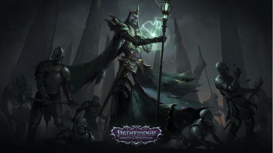 An image of the mythic lich, surrounded by their undead servants