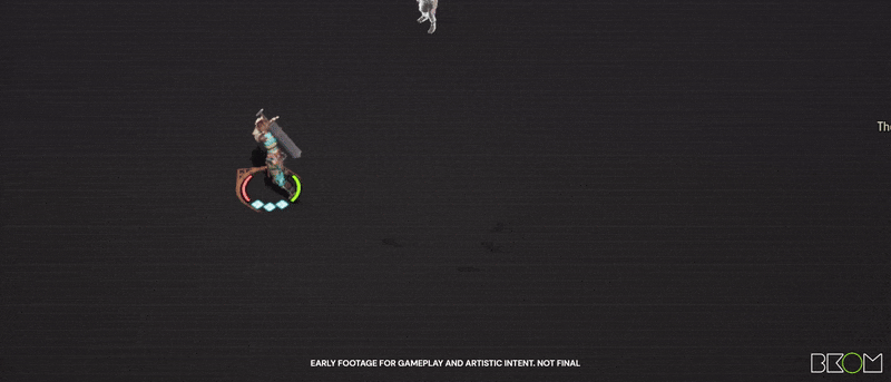 A gameplay recording of the player character slicing through an advisory dressed in a hooded dark cloak 