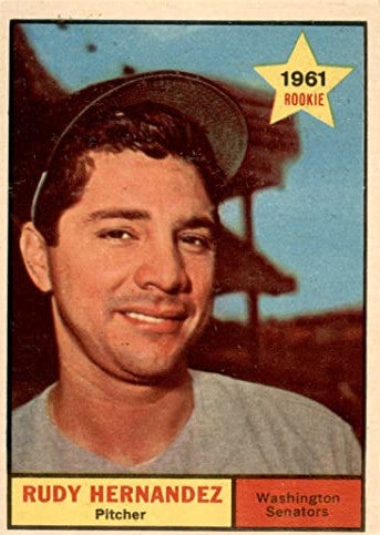 Baseball card for Rudy Hernandez, Pitcher for the Washington Senators