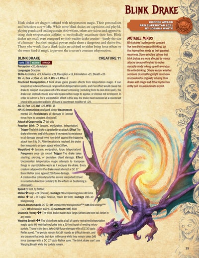 Blink Drake from Battlezoo Bestiary: Strange and Unusual, by Joshua White