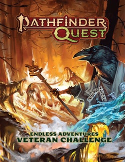 Pathfinder Quest Endless Adventures Veteran Challenge: iconic oracle,  Korekai attempts to put out a forest fire set by flaming dog-like monsters.
