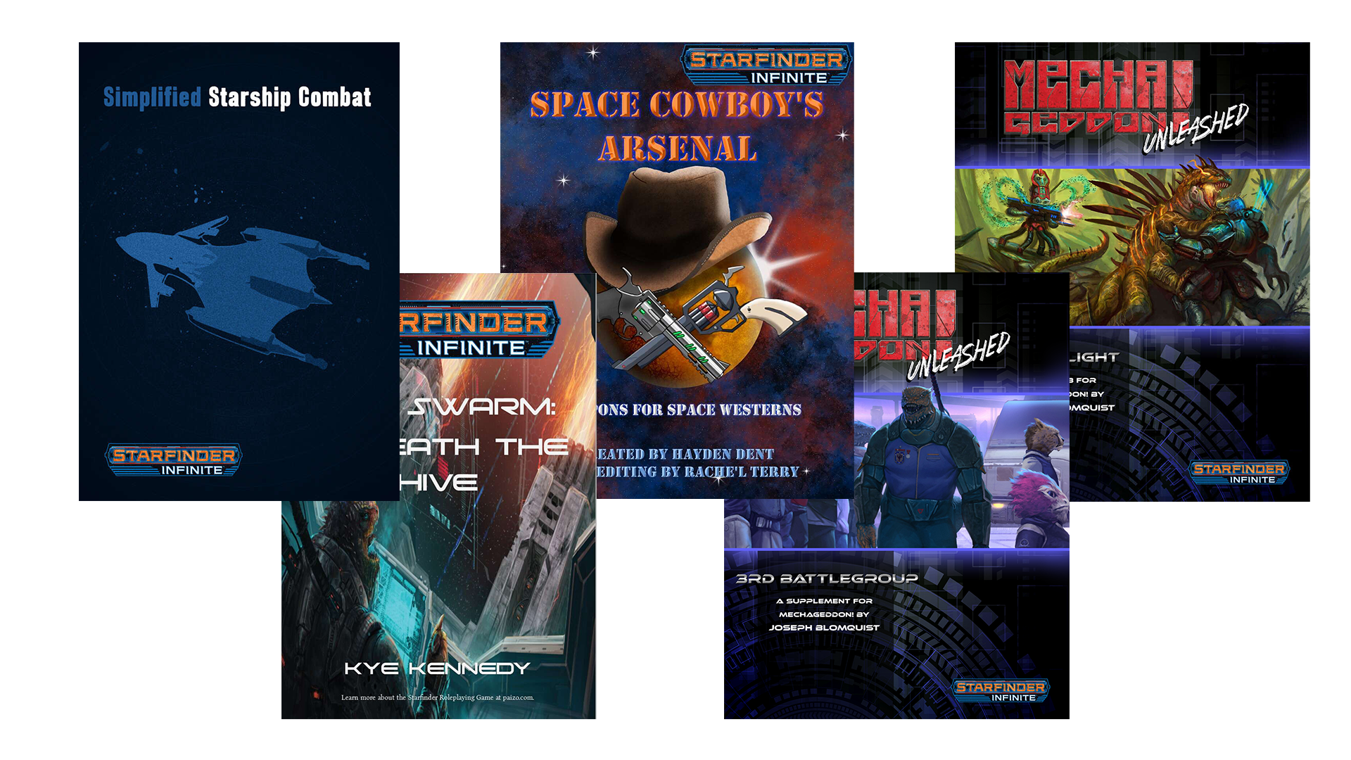 A spread of the covers for the Infinite Masters