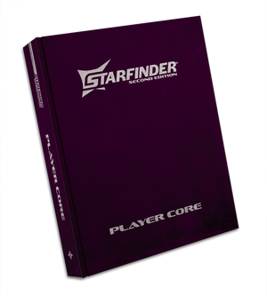 Starfinder Second Edition Player Core: a dark purple cover with silver embellished logo and text
