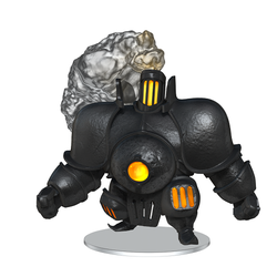 a mini figure of a large stove-like golem