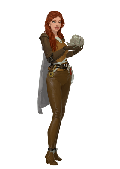 Illustration by Saruna Macijauskas : Eliza holds a helmet, considering it.