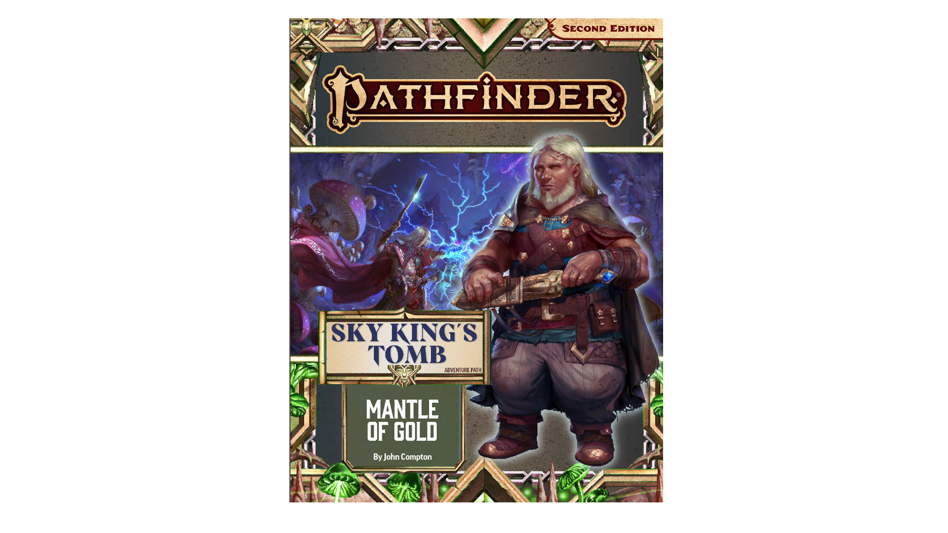 The cover image for Season of Ghosts, showing a human person in the foreground, and a building consumed by blue energy in the background.