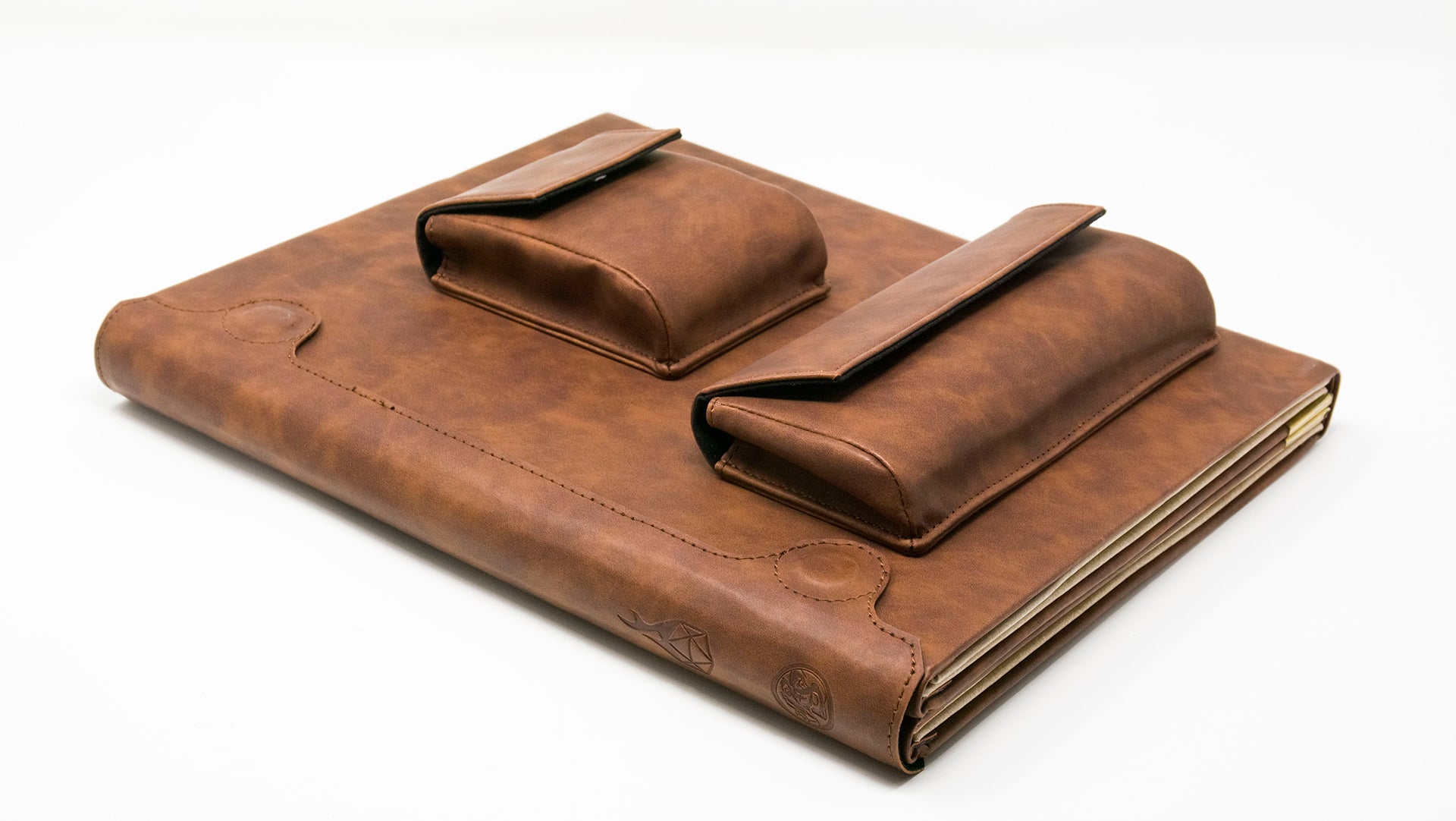 Two of the accessories atop the folded up GM screen