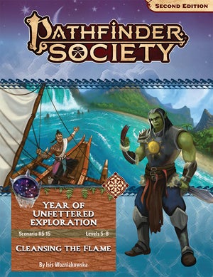 The cover for Pathfinder Society Scenario #5-15: Cleansing the Flame