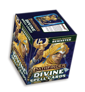 Pathfinder Divine Spell Cards (Remastered) featuring Pathfinder iconic cleric, Kyra