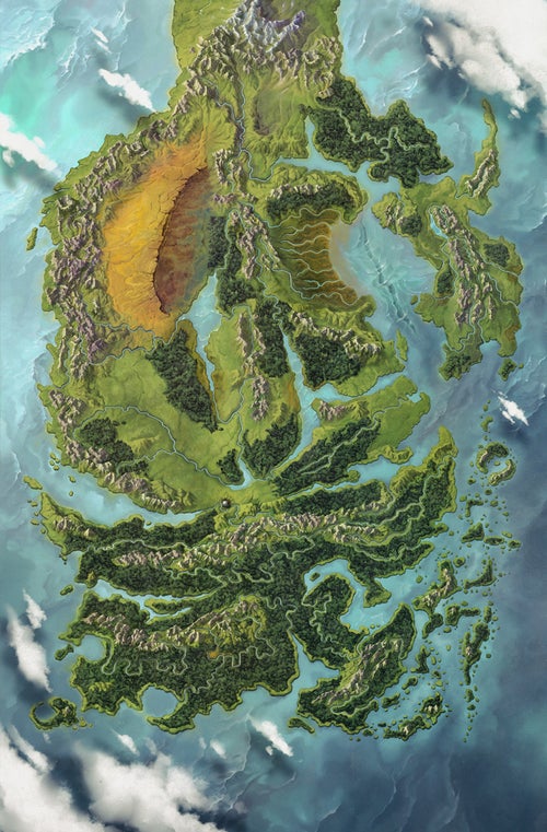 Overland map view of Tian Xia