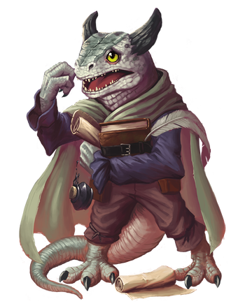 Lolly Adafish - artist Bruno Cesar : An overwhelmed kobold venture-captain shows obvious worry.