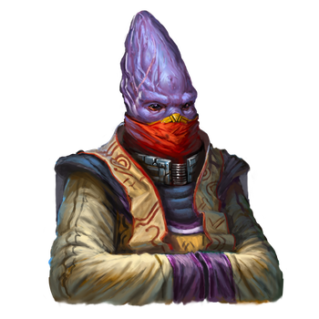 Illustration by Michele Giorgi : A bust-up illustration of First Seeker Jadnura