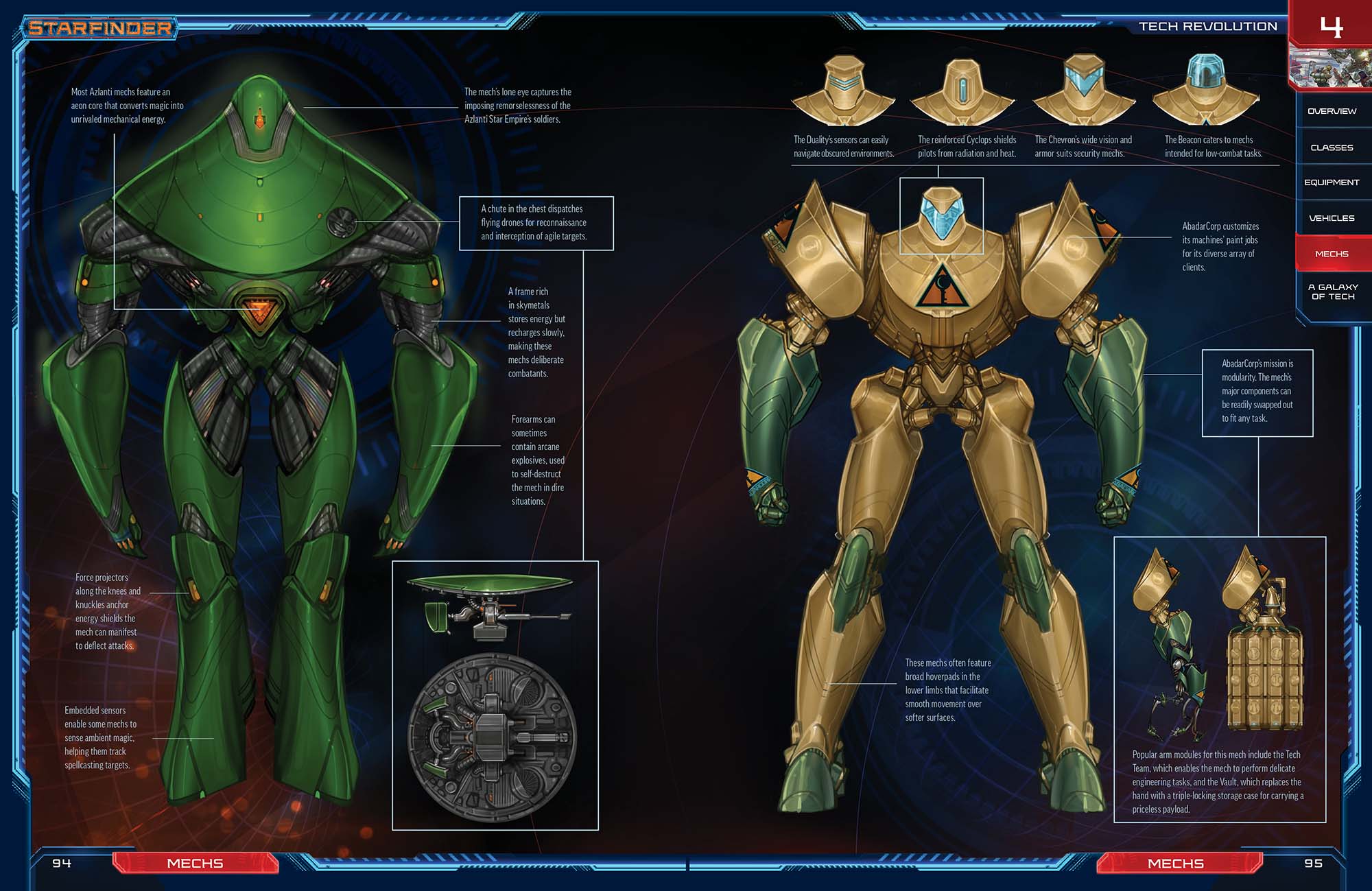 Starfinder large mech blueprint