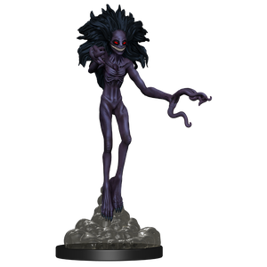 Animated Dream: a mini figure of a manifested nightmare in the form a tall skeletal dark figure with a too large grin and dark red eyes