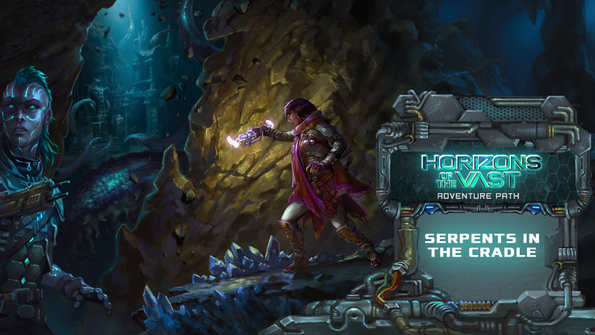 Horizons of the Vast, Serpents in the Cradle: Iconics Iseph and Navasi explore old temple ruins in a dark cave