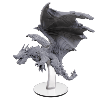 unpainted 3D model of an adamantine dragon, a large dragon with a thick hide and scales