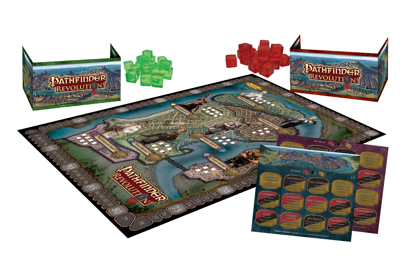 Pathfinder Revolution board game layout mock up