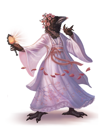 the goddess of liminal spaces, Lady Jingxi (art by Carl Springer)