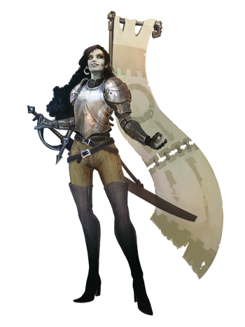 Illustration by Alexandre Chaudret: A bold commander displays her banner