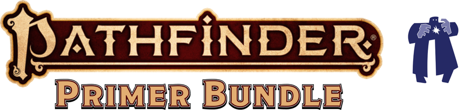 Pathfinder Second Edition Primer Humble Bundle, to the right of the logo text is the Paizo Logo